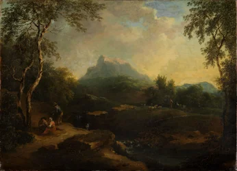 Paysage montagneux avec un ruisseau