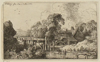 Un moulin avec un haut canal d