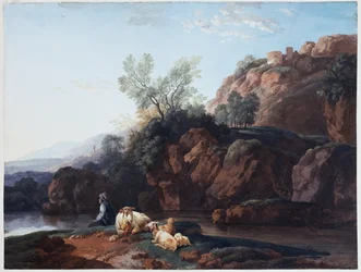 Paysage rocheux au bord d