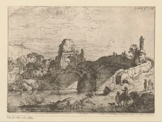Paysage avec la ruine d