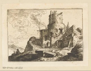 Paysage avec tour de guet