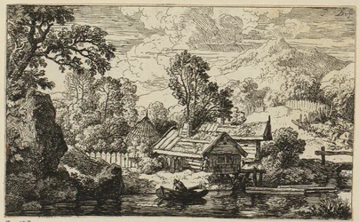 Deux maisons en bois au bord de l