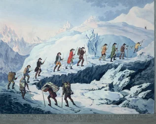 Horace-Bénédict de Saussure gravissant le sommet du Mont Blanc en août 1787