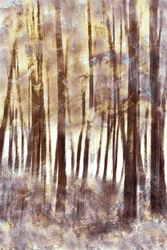 Forêt hivernale éthérée