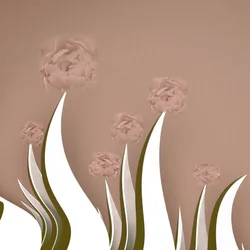 Fleurs roses minimalistes