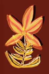 Fleur abstraite aux couleurs vives