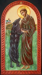 Saint François et le loup, 2004 (tempera à l