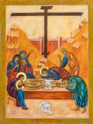Icône de la Lamentation, 2022 (tempera à l