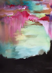 Cascade de couleurs abstraite