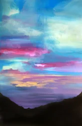 Crépuscule de montagne enchanteur