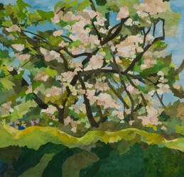 Cornerways Apple Tree, 2019 (collage de papier peint à l
