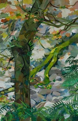 Honister Tree and Fallen, 2023 (collage de papier peint à l