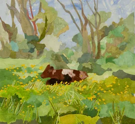 Southolt Cows, 2020 (collage de papier peint à l