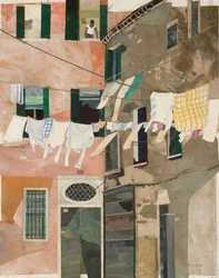 Venice Washing and Man, 2013 (collage de papier peint à l