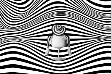 Une femme élégante dans le style Op Art