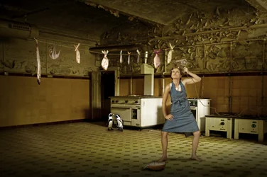 Une scène culinaire surréaliste