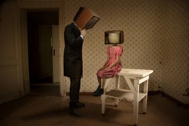 Têtes de téléviseurs vintage