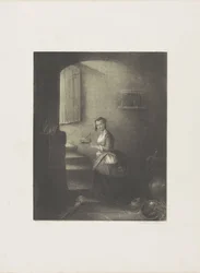 Femme avec une souricière