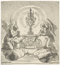 Deux anges adorent l