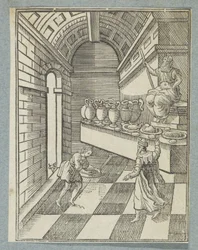 Daniel répand des cendres sur le sol du temple