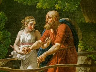Œdipe et Antigone, détail