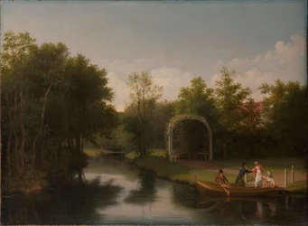 Tonnelle dans le parc du manoir de Sanderumgård