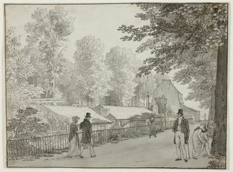 Relais, Avenue des Champs-Élysées, Paris (recto); Scène de la vie d