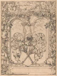 Design pour une fenêtre (Scène de chasse)