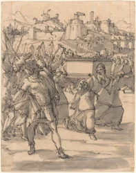 Josué et les Israélites devant les murs de Jéricho