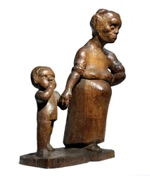 Femme travaillant avec enfant