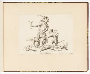 Planche 4, La Ptisanier, Singeries ou différentes actions de la vie humaine représentées par des singes