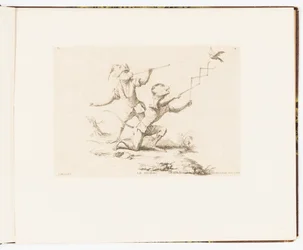 Planche 4, Le Zigzag, Singeries ou différentes actions de la vie humaine représentées par des singes
