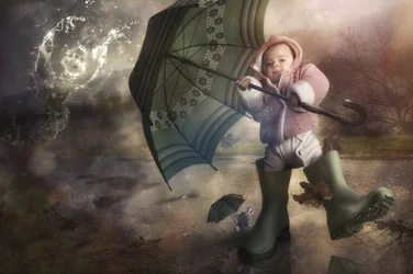 Une journée pluvieuse et fantaisiste pour bébé