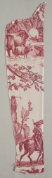 Fragments de coton imprimé sur plaque de cuivre, c. 1789
