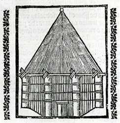 Une hutte tirée de 