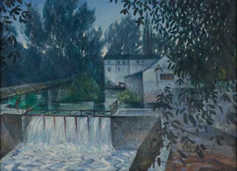 Le barrage, Charenton, 20e siècle (Huile sur toile)