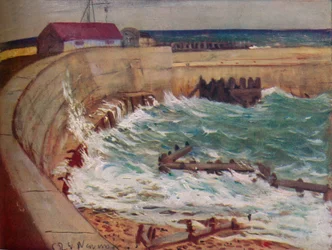 Marée haute, West Bay, vers 1930