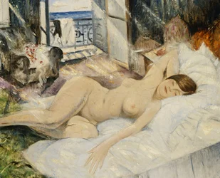Nu sur un lit, sud de la France