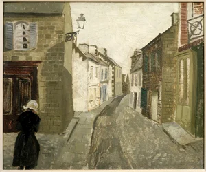Scène de rue à Tréboul, 1930