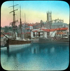 Le port, Penzance, Cornouailles, fin du 19ème ou début du 20ème siècle