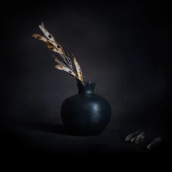 Nature morte botanique sombre