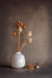 Nature morte aux coquelicots séchés