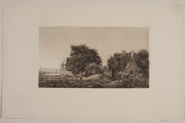 Paysage avec moulin