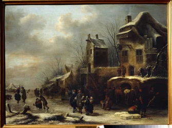 Patinoire sur une rivière