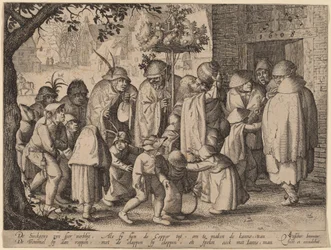 Procession des lépreux festoyant
