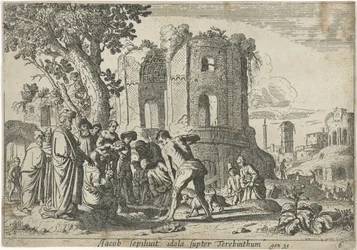 Jacob enterre les idoles (Histoire de Jacob)