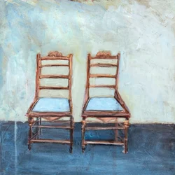 Deux chaises bleues