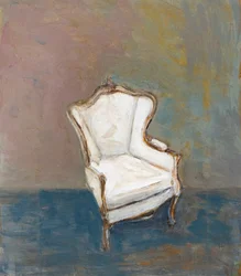 Fauteuil rococo blanc