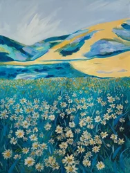 Champ de marguerites de Golden Hills