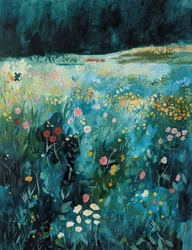 Une prairie de fleurs sauvages aux couleurs éclatantes